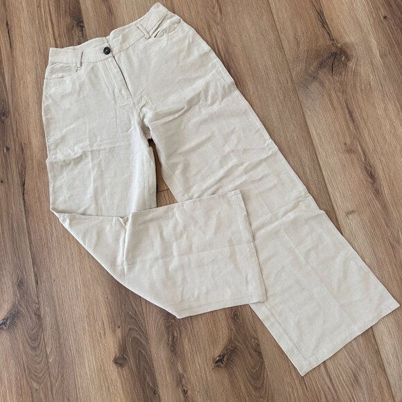 NA-KD Mid Waist Linen Mix Pants - Picture 7 of 15